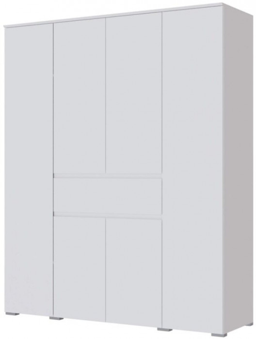 Плейона Шкаф 4-х створчатый белый