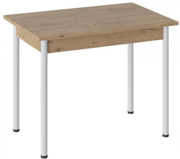 Родос Тип 1 стол с опорой d40 (Белый муар/Дуб Сонома)