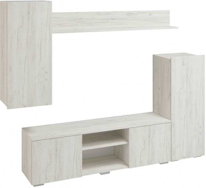 гостиная Амелиа дуб крафт белый/дуб крафт белый