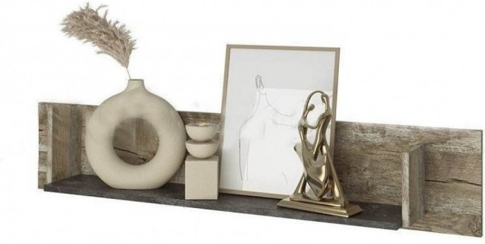 Амели Полка (Дуб Юкон / Бетон темный)