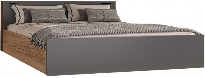 Кровать 160, дуб крафт/графит