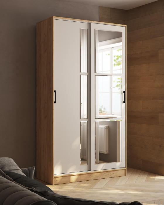 Шкаф-купе Стиль-2 1200, Дуб крафт золотой/Кашемир