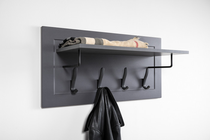 Остин Прихожая 35, цвет серый графит/дуб крафт золотой, ШхГхВ 160х54,3х229,6 см., универсальная сборка