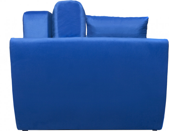 Диван-еврокнижка Амстердам Люкс, 160х195, пружинный блок, велюр синий
