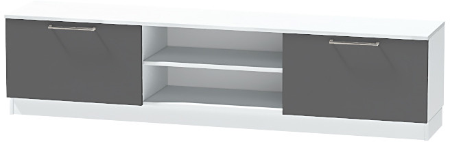 Тумба-2 под ТВ напольная "Иннэс-7", Белый/Графит