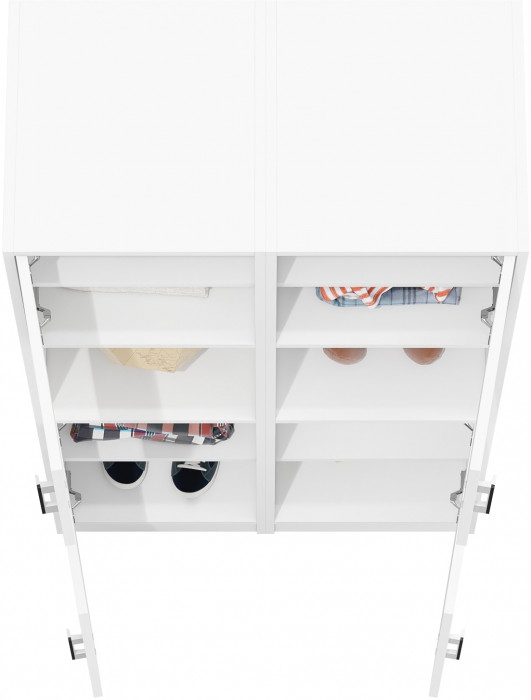 Два Пенала С-МД-СК9П к компьютерному столу С-МД-СК9, цвет белый шагрень, ШхГхВ 86х45х160 см., универсальная сборка