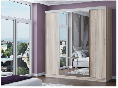 Шкаф-купе Альянс-3 ЛДСП (Ясень шимо светлый)