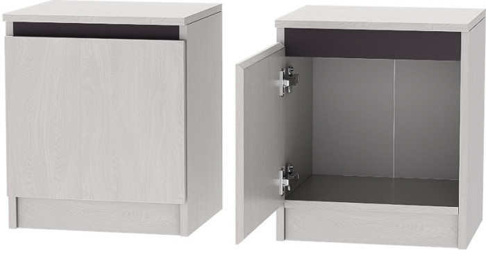 Кэт-1 Тумба 1-Створка, Ясень анкор светлый/Графит