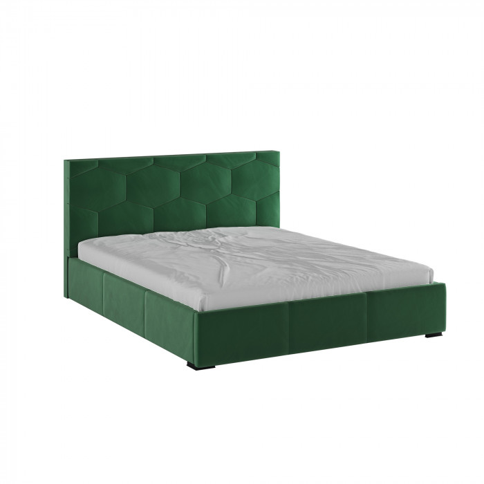 Манука Кровать интерьерная 160 изумруд, ПМ
