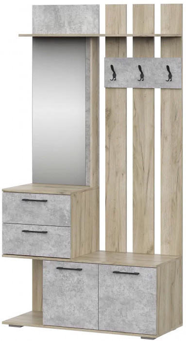 мс для прихожей Бостон ВШ-1 дуб крафт серый/бетонный камень