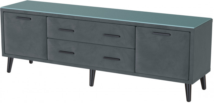 Тумба ТВ интерьерная 1,6 Пай серый/мдф бриз