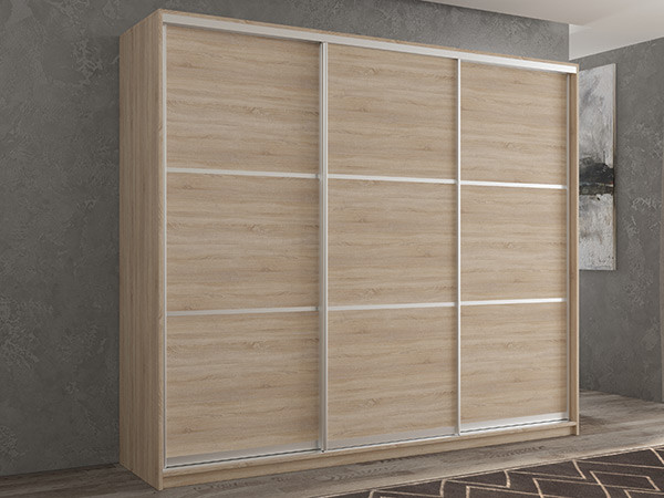 Шкаф-купе Кааппи 4 Сонома Светлый 180х60х230 см