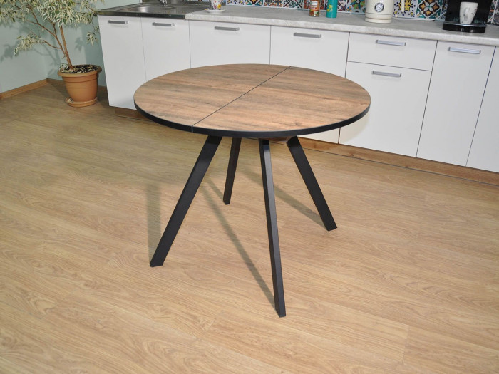 Обеденная группа Нарди / Стул Х 4 шт. / Дуб Веллингтон/черный / бид 26