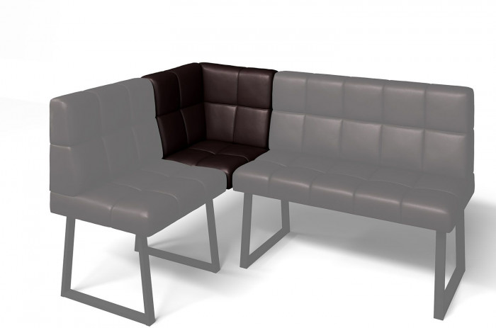 Кухонный диван Реал МУ 590 Умбер/Черный муар