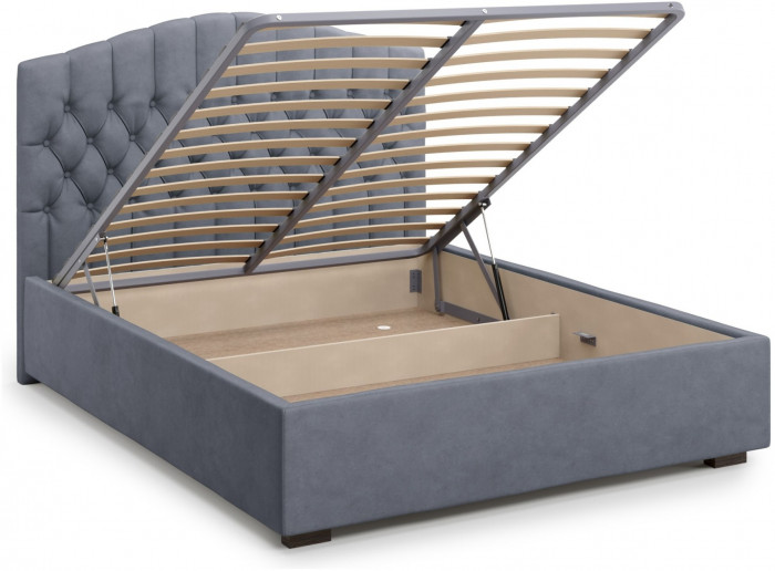 Кровать Lugano 160 с подъемным механизмом, Velutto 32