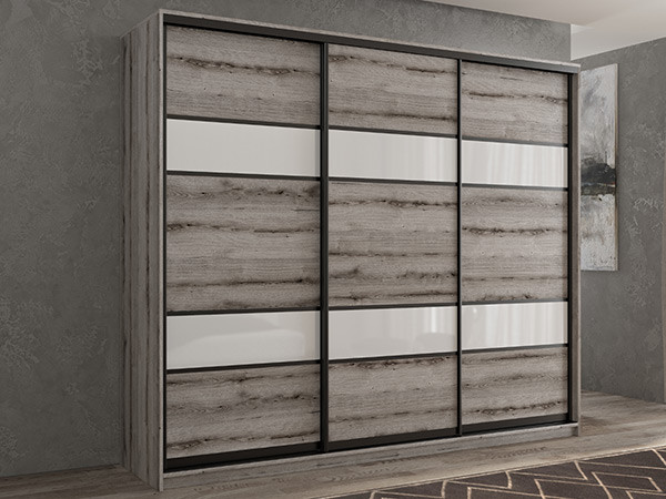 Шкаф-купе Кааппи 8 Эвок Окаменелый 270х60х230 см