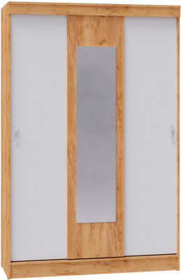 Шкаф-купе Бася белый/дуб крафт золотой