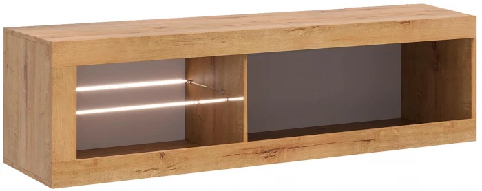 Прага Модульная Гостиная, вариант №5, вотан/Черный глянец