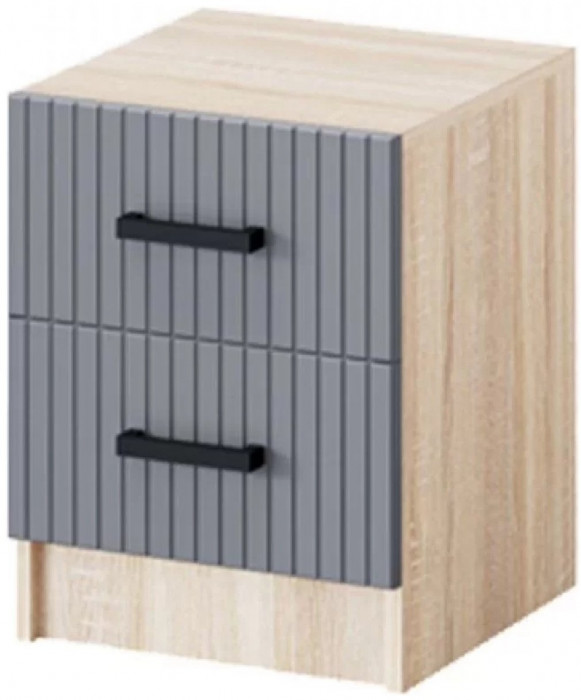 Карина-6 МДФ Тумба прикроватная (Графит, Дуб Сонома)