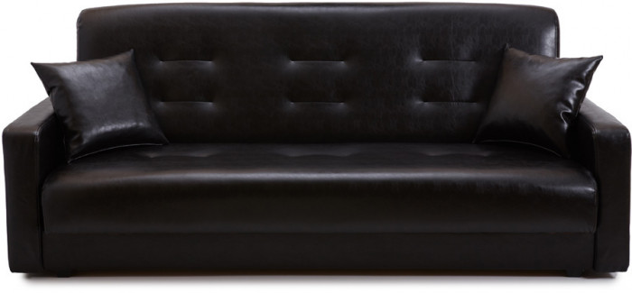 Диван-книжка Аккорд 140х190, экокожа черный