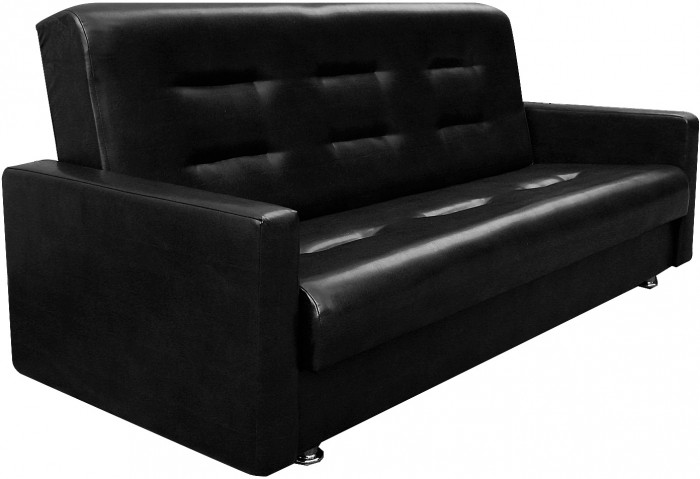 Диван-книжка Аккорд 140х190, экокожа черный