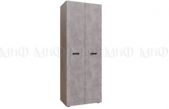 Нэнси New ЛДСП Шкаф 2 дв. (Белый / Бетон светлый)