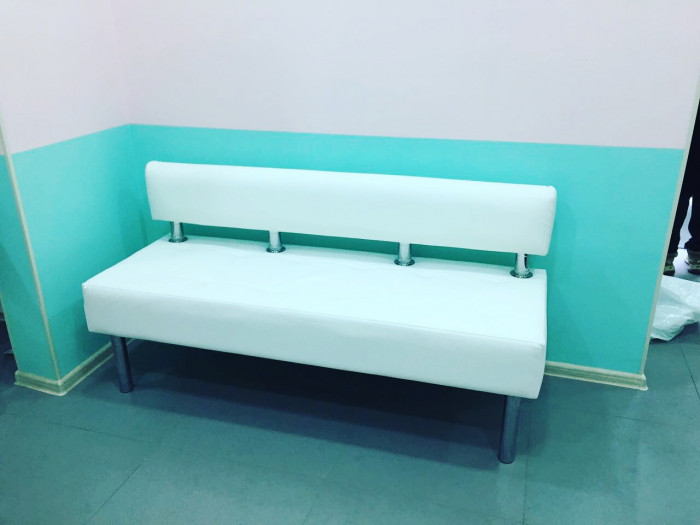 Диван Бизнес 120, экокожа, черный