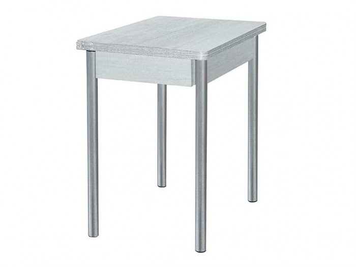 Глайдер стол обеденный / бетон белый/металлик