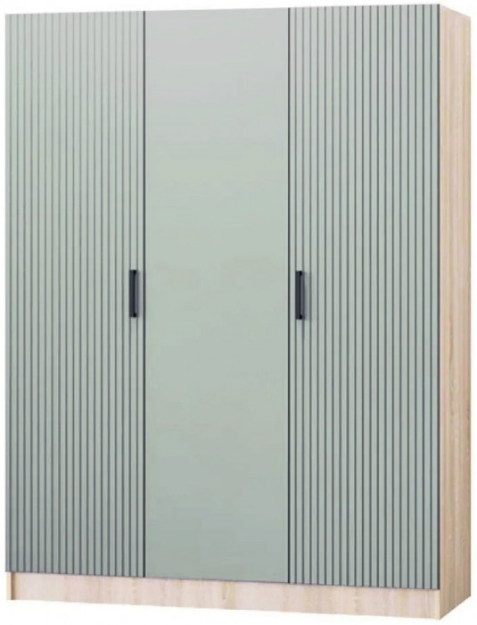 Карина-6 МДФ Шкаф 3 дверный (Фисташка, Дуб Сонома)