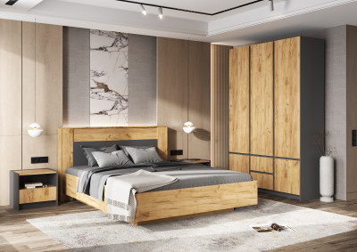 Спальня Остин Дуб крафт/Графит