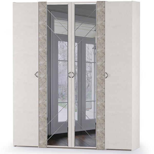 Амели Набор шкафов 3 08.49 + 13.133 + 08.49, цвет шёлковый камень/бетон чикаго беж, ШхГхВ 194,8х51,3х230 см.