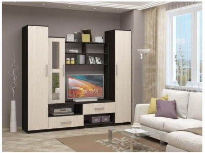 Модульная гостиная Фиеста, композиция 1 (Венге / дуб беленый)