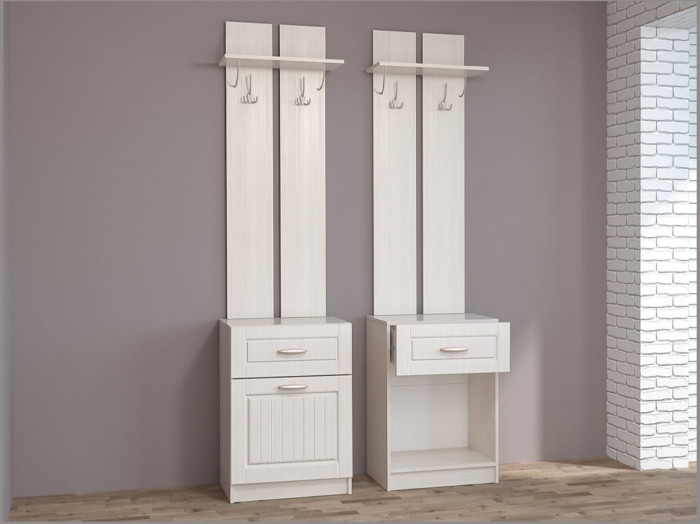 Модульная Прихожая Иннэс 6 МДФ (Сандал белый)