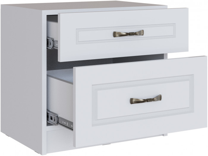 Тумба прикроватная Апполия, Белый/Белый дуб