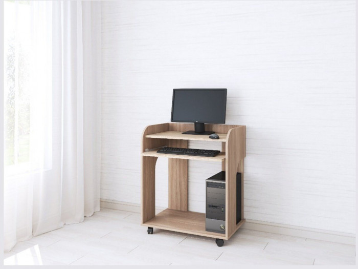 Компьютерный стол Грета-10 ясень шимо/дуб сонома