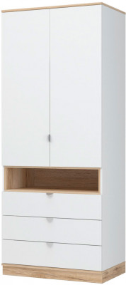 Юкки ШК3Я-900 Шкаф 2х створчатый Дуб делано/Белый