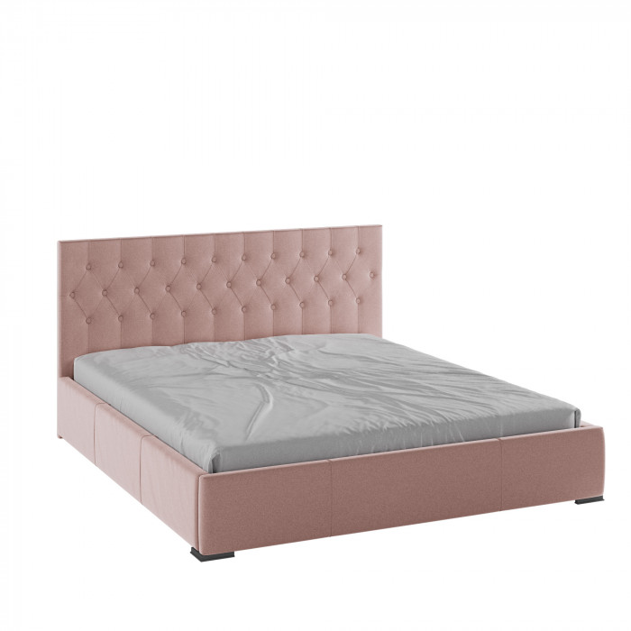 Октавия Кровать интерьерная 180 пыльная роза ромб, ортопед