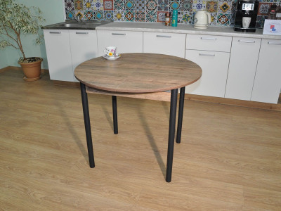 Стол обеденный Ника Дуб Веллингтон/черный