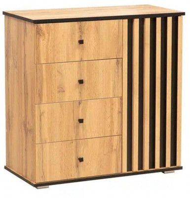 Комод Либерти 51.05 (опора h20) Дуб вотан/Черный