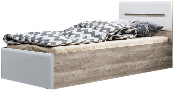 Спальня "Наоми" КР-12 дуб каньон/белый глянец МF07