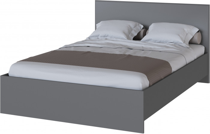 Плейона Кровать 1400 графит серый