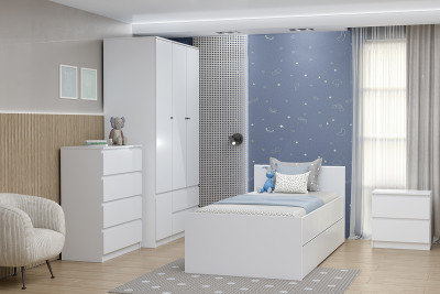 Модульная Детская Кэт-1, набор 3, Белый/Белый