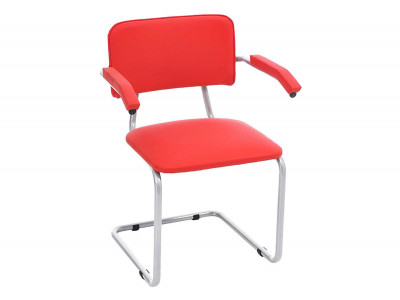 Стул Сильвия АРМ к/з красный