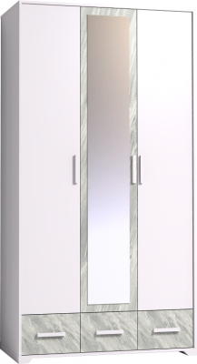 Шкаф для одежды и белья Айрис 444, статуарио