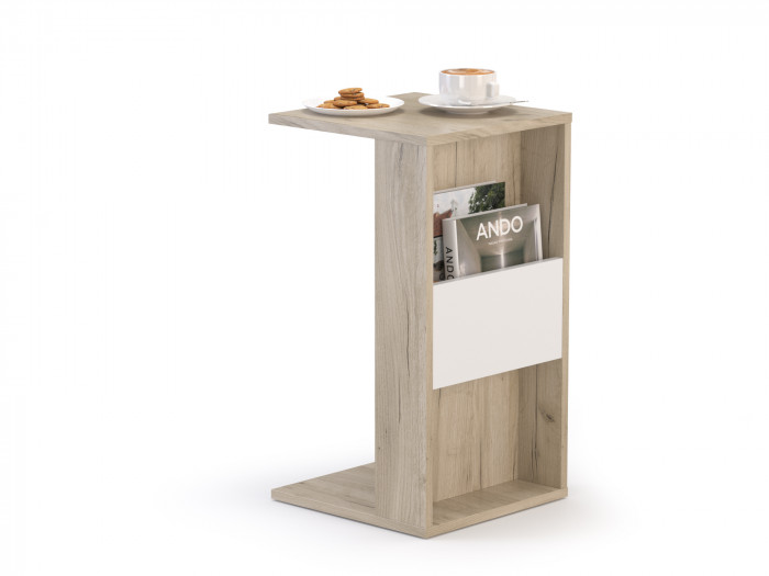 КР100 Лайт Подставка 03.291, цвет дуб серый крафт/белый премиум, ШхГхВ 35х35х55 см. (100)