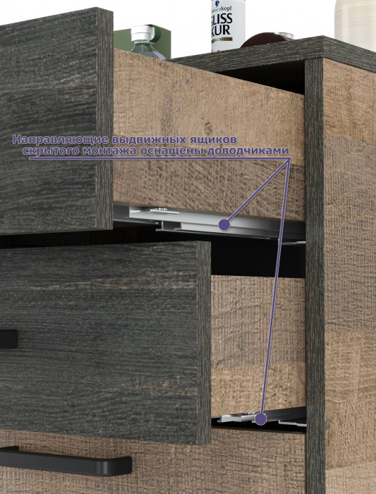 Трувор 13.241.06 Тумба для обуви + 13.241.06 Тумба для обуви, цвет дуб гранж песочный/интра, ШхГхВ 100х37х106,9 см.