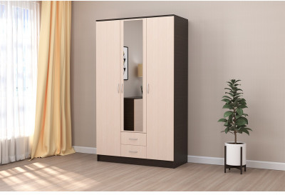 Кэт-7 Шкаф 3-створчатый (Венге / Белфорт)