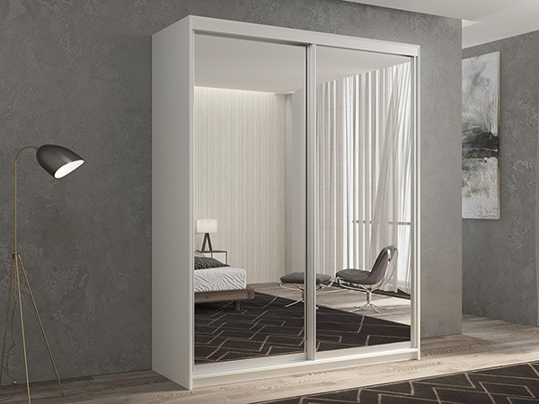 Шкаф-купе Кааппи 1 Белый Бриллиант 120х45х230 см