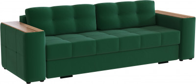 Диван раскладной Виконт, изумруд/мдф дуб канадский
