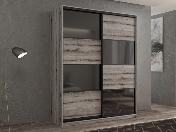 Шкаф-купе Кааппи 13 Эвок Окаменелый 140х45х230 см
